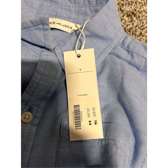 Janie and Jack blue button down shirt size 6 - Picture 4 of 4